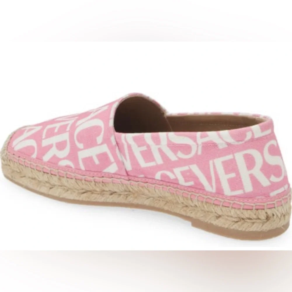 Versace Logo Print Espadrilles